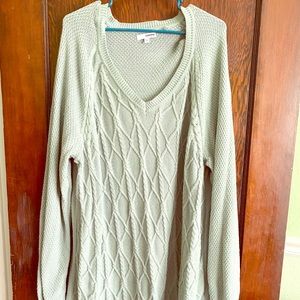 Pale mint green long sleeve sweater